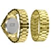 "Gold stainless steel watch with link bracelet, fashion accessories, MIGEMS jewelry store."